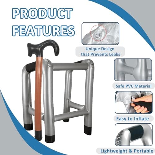 Inflatable Zimmer Frame Frame Walking Sticks + Inflatable Walking Stick — view 3