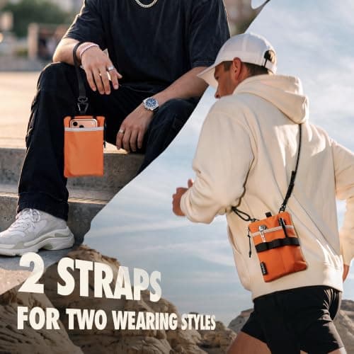 VULKIT Minimalist Travel Wallet RFID Blocking with Lanyard and Wrist Strap — view 2