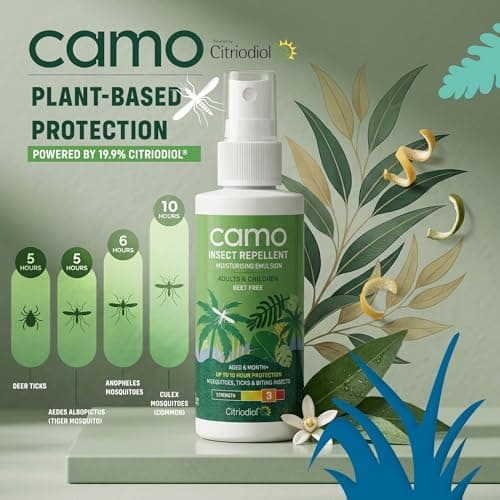 CAMO Insect Repellent Family Spray, Moisturising Lotion, 100ml - DEET Free, Safe on Skin, Repels Wide Range of Biting Insects, Clinically Proven Protection from Ticks & Dengue Carrying Mosquitoes — view 3