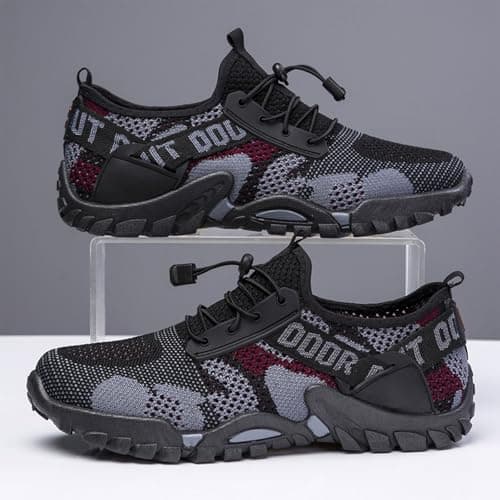 Hiking Shoes Men's Waterproof Lightweight Outdoor Trekking Shoes Ankle Mountain Shoes Non-Slip Shoes Trainers Breathable Sports Shoes Trainers Outdoor Casual Shoes 38-44, black, 10 UK — view 3