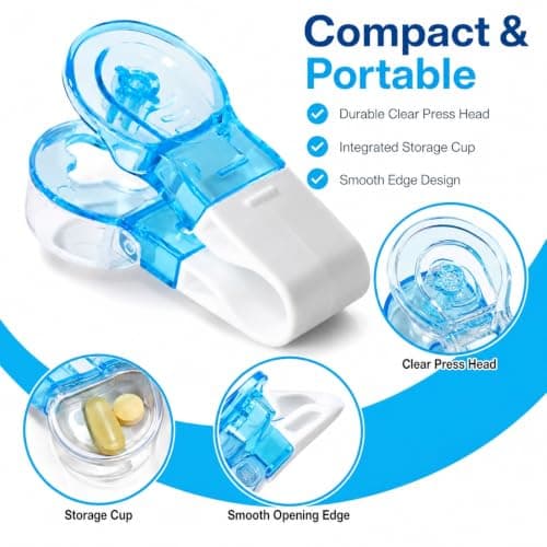 2 Pcs Pill Popper Blister Tablet Remover Easy Pop Out Medication Extractor — view 6