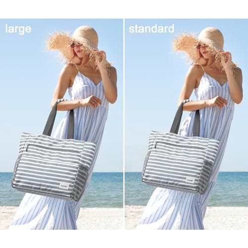 G4Free Large Beach Bag for Women Waterproof Sandproof Beach Tote Bag with Makeup Bag Zipper Pocket — view 2