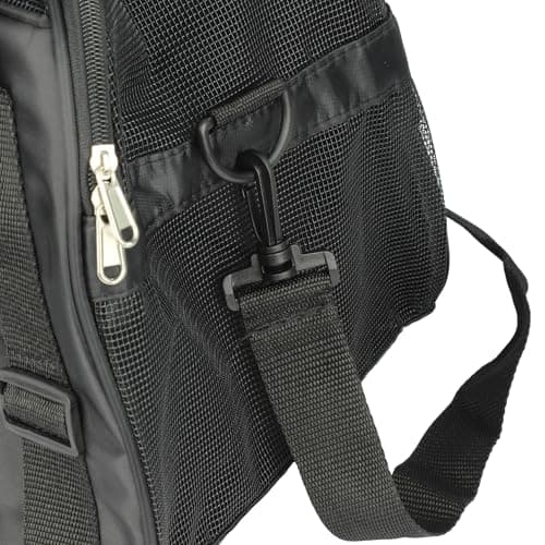 Soft-Sided Cat Carrier Bag, Portable Foldable Pet Travel Carriers for Dogs For Cats and Dog up to 3kg/7lbs With Shoulder Strap Airline Approved (Black) — view 6