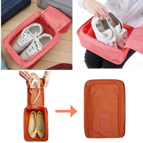 Shoe Bags for Travel, 6Pcs Shoe Bags for Storage, Foldable Portable Travel Shoe Bag, Waterproof Dustproof Boot Bag with Handle, Shoes Storage Bags for Men or Women Daily Use — view 5
