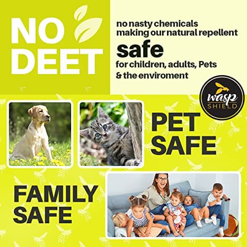 Wasp Shield | Compact 100% Organic Wasp Repellent | Contains No Deet | NO Skin Contact Required | Alternative to Wasp Killer Spray and Trap | For Indoor and Outdoor Use — view 6