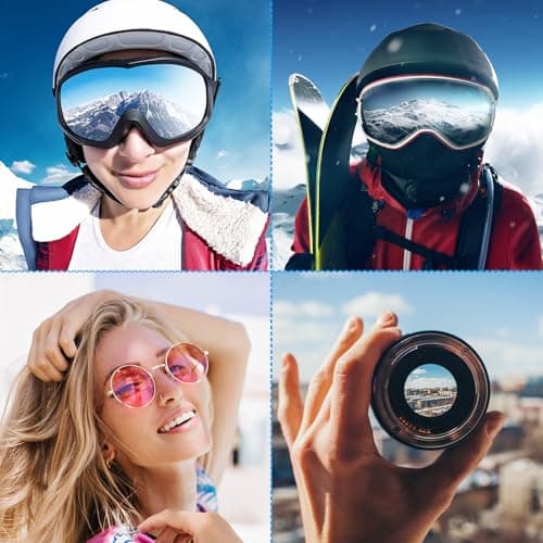 PATIKIL Ski Goggle Bag, 7.1"x10.6" Microfiber Snow Goggles Case Cover Soft Storage Sleeve Drawstring Pouch for Sunglasses Glasses Eyeglasses Camera Lenses Blue — view 5