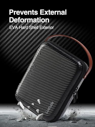 Luxtude Electronics Organiser Travel Case for Chargers and Cords, Hard Case for Electronics, Portable Tech Bag, Travel Essentials for Chargers/Mouse/USB Drives/SD Cards, Tech Gifts — view 4