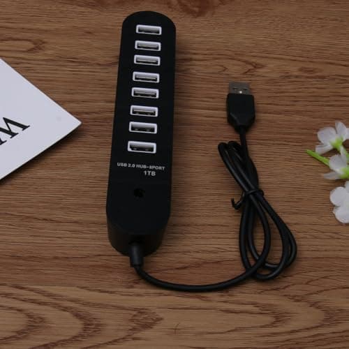 Dm-hb70 USB 2.0 Hub 8-port Black Plastic for Computer Phone — view 4