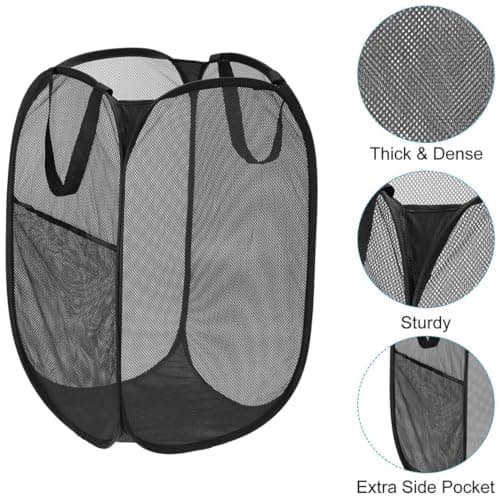 Laundry Hamper, Durable Pop Up Collapsible Laundry Baskets(36x36x60cm) — view 4