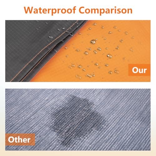 AYBUY Outdoor Travel Blanket, 200 x 210 cm Sandproof Beach Mat, Orange — view 6