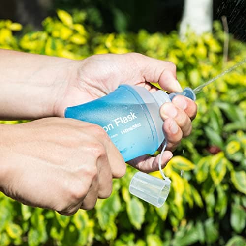 AXEN 150ML Soft Flask, TPU Foldable Running Hydration Flask, Soft Collapsible Water Bottle for Hydration Pack Cycling Marathon Running Hiking — view 4