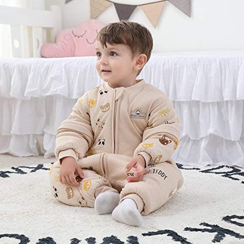 Mosebears Baby Sleeping Bag, 2.5 TOG baby sleep sack with Legs,Warmly Lined Winter Sleeping Bag with Removable Sleeves(Bear,18-36 Months(baby height 85-95cm)) — view 4