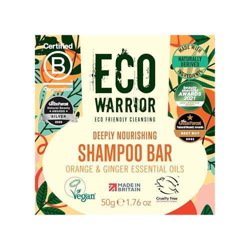 Eco Warrior Deeply Nourishing Mini Shampoo Bar, Vegan Travel Size, 50g
