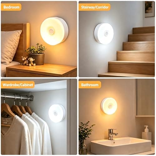 Rechargeable Night Light, Portable Magnetic Stick On Light, 3 Colour Modes — view 6