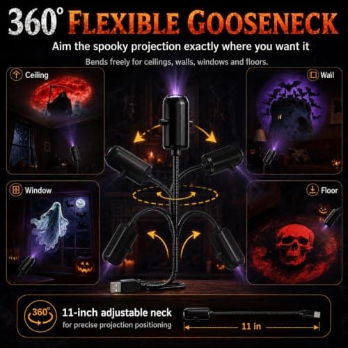 Syeefula Plug and Play HD Star Projector Halloween, 6 Disk Set (1PC) — view 3