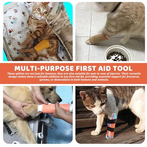 4Pcs First Aid Splint, 4.3x18.1" Emergency Medical Combat Splint, Built-in Aluminum Plate, for Medical, Sports, Home, First Aid, Pets — view 5