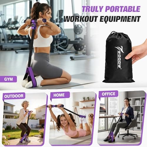 Upgraded Pedal Resistance Band with Handles, Foot Pedal Resistance Bands for Women, Core Abs Leg Training, Exercise Bands for Full Body Workout Fitness, Home Gym Equipment, Pilates & Physical Therapy — view 6
