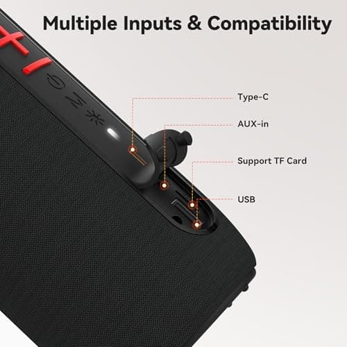oraolo Bluetooth Speaker Wireless, IPX6 Waterproof Speaker — view 4