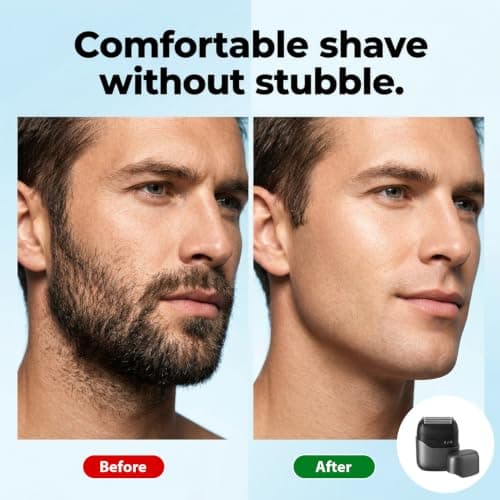 Electric Foil Shaver for Men, Dual Floating Travel Razor for Close Shaving — view 5