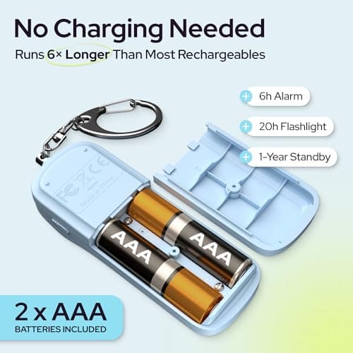Personal Safety Alarm Keychain for Women, 3 Pack, 130dB Siren, LED Light — view 4