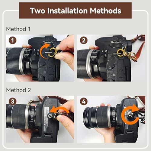 Genuine Leather Dual Camera Harness, Adjustable Double Camera Sling Strap with Soft Shoulder Pad and Safety Rings, Professional Two Camera Carrier for Wedding Event Travel Photographers — view 4