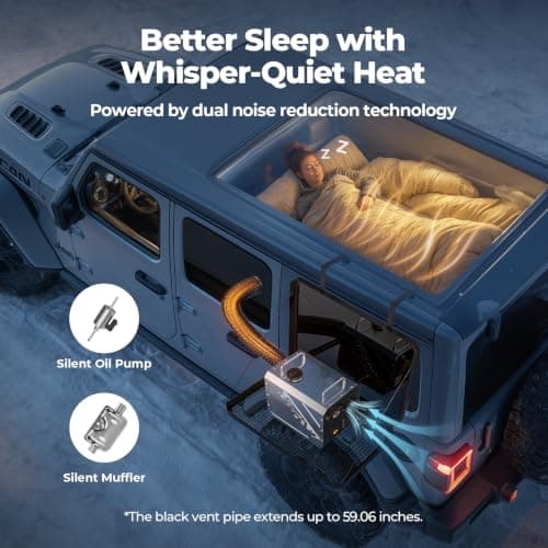 BougeRV 5KW Portable Diesel Heater 12V 220V, App Control 8-Min Tent Heating — view 4
