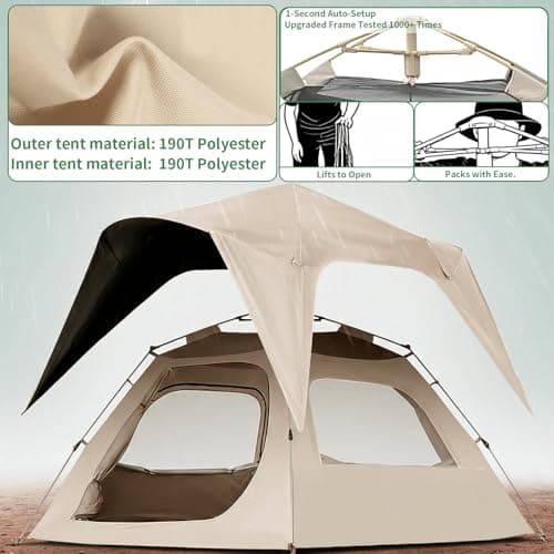 Beach Dome Shelter, Instant Camping Tent for Beach, Hiking & Garden — view 6