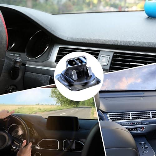 In-Dash Phone Holder - Mobile, Grey, Vehicle Interior Mount, Solid Base | Secure Hands-free Car Attachment Clip, Travel Accessory, Object Unit, In — view 3