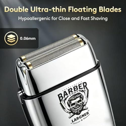 Beard Trimmer for Men - Cordless Electric Foil Beard Hair Trimmer Shavers with LCD Display, Rechargeable Electric Razor Face Trimmers Gifts for Him — view 3