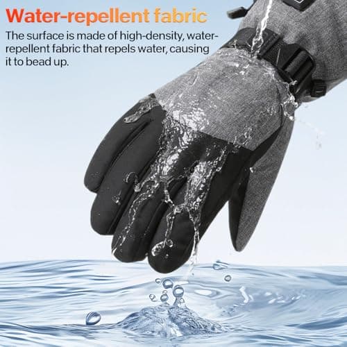 Heated Gloves,5V 5000mAh Rechargeable Heated Gloves for Men Women,Waterproof & Upgrade Non-Slip Electric Heating Glove for Motorcycling,Hunting,Skiing,Outdoor Work — view 4