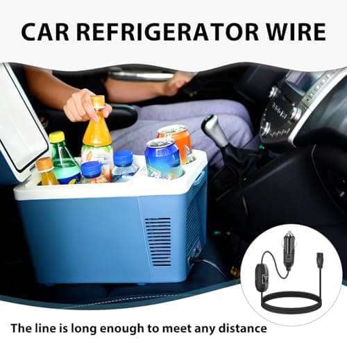 3m 12V Car Refrigerator Car power cable, Universal cool box power Extension, Portable Fridge Power Adapter for Camping Travel Festivals, 12V DC Plug Cable for Cars, Outdoor Appliances — view 4