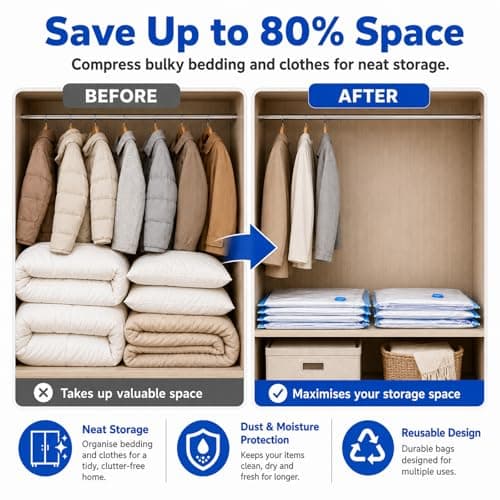 12 Pack Vacuum Storage Bags with Electric Pump, 4 Sizes — view 2