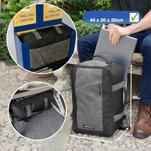 Cabin Max Ryanair Cabin Bag Underseat Hand Luggage Travel Backpack 40x20x25 — view 4