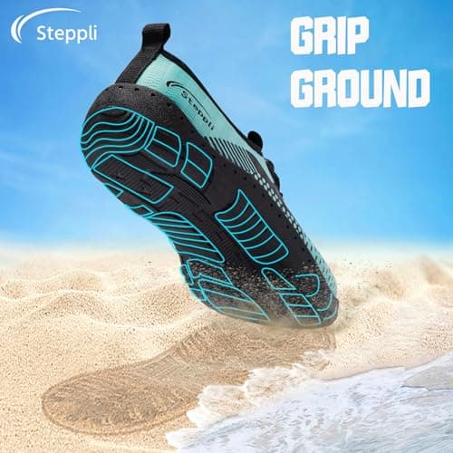 Steppli Aqua Swimming Water Shoes Beach Swim Pool Weitsuit Lightweight Shoes for Men Women Turquoise EU39=UK6.5 — view 6