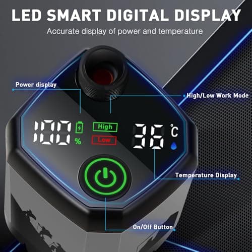 7800mAh Upgrade Portable Camping Shower with Digital Display & Temperature — view 2