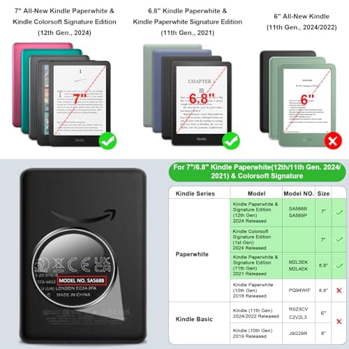 FINTIE Stand Case for Kindle Paperwhite 12th/11th Gen & Kindle Colorsoft — view 2