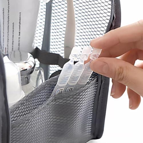4 Pcs Standing Travel Toiletry Bag, Foldable Mesh Makeup Bag — view 5