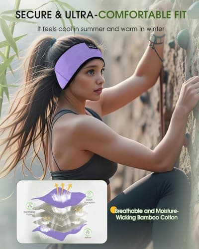 MUSICOZY Organic Bamboo Cotton Sleep Headphones for Side Sleepers — view 6