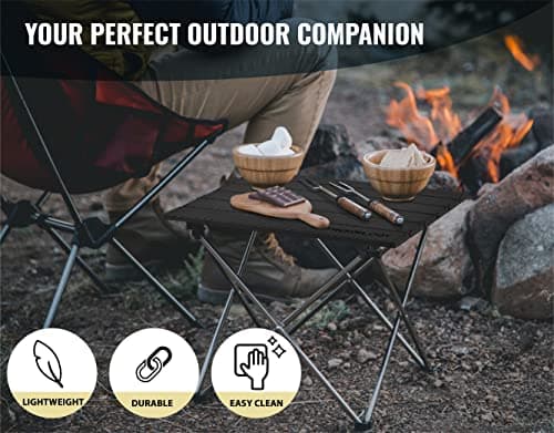 TREKOLOGY Small Folding Camp Table - Lightweight, Portable Outdoor Beach Table — view 4