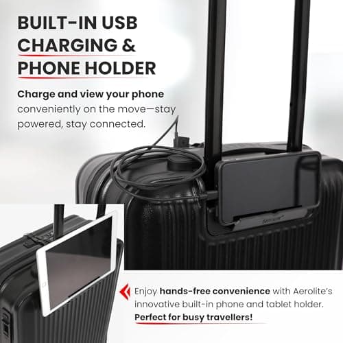 Aerolite 55x40x20 Premium Expandable Cabin Suitcase with Laptop Compartment — view 5