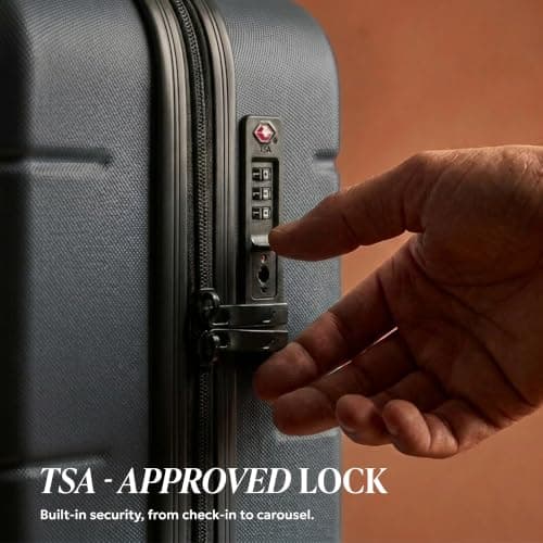 LUGG 28 Inch Jetset Suitcase Hard Shell Case 4 Wheel Travel bag Lightweight ABS Material with TSA Lock Approved for Travel with easyJet, British Airways, RyanAir, Virgin Atlantic, Emirates(75x49x29cm) — view 6