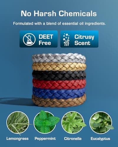 Active Era Mosquito Repellent Bracelet [18 Pack], Insect Midge & Mosquito Bands - Powerful DEET Free Formula - Waterproof with 250 Hours / 10 Days of Protection (Solid Colour - 18 Pack) — view 5