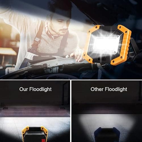 Edasion 30W LED Work Light Rechargeable COB Battery Floodlight 2000LM — view 3