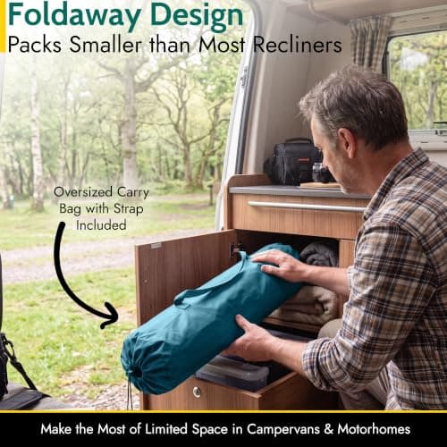 Trail Cardinal Reclining Camping Chair, Compact Folding Design, Teal — view 5
