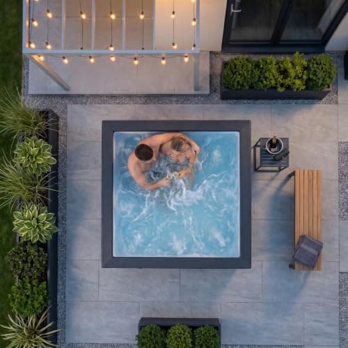 Wave Garda 4 Person Eco Foam Hot Tub | Portable Outdoor Spa with Integrated Heater, 40°C Rapid Heating & WiFi App Control | 70 BubbleJet Massage, FrostFree | Charcoal Black | Standard — view 4
