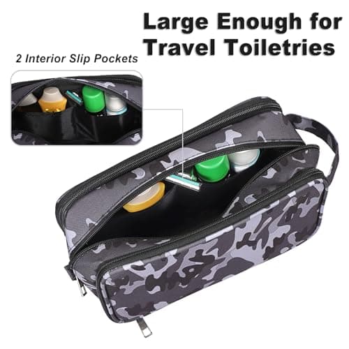 IGNPION Mens Wash Bag, Dry Wet Separation Travel Toiletry Bag, Dopp Kit Bag — view 5