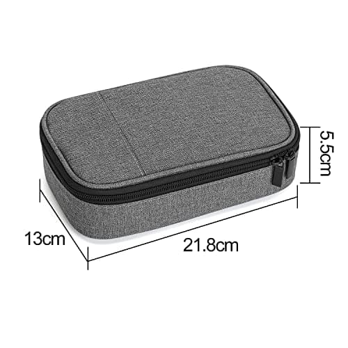 CURMIO Diabetic Supplies Bag, Diabetes Travel Organizer Case, Grey — view 6