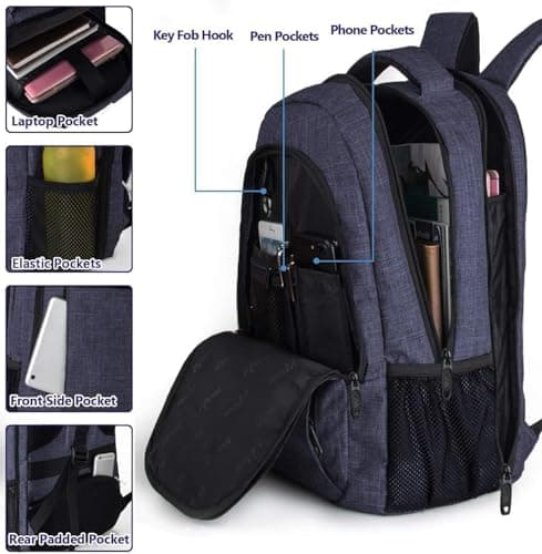MATEIN Laptop Backpack 17.3" Large Travel Backpack with Laptop Compartment — view 5