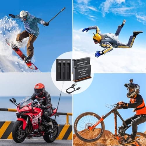 1800mAh Replacement Battery and 3 Channel USB Fast Charger for Insta 360 X3 — view 6