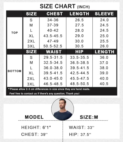 wirarpa Men's Thermal Underwear Set Cotton Long Johns Base Layer Beige L — view 6